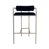 Interior Ave - Allegra Black Velvet Kitchen Bar Stool