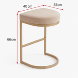 Interior Ave - Royale Light Taupe Velvet Kitchen Bar Stool