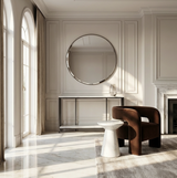 Interior Ave - Bronte Dual Layer Marble Stone Console - White Marble Stone