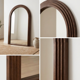 Interior Ave - Sierra Arched Step Mirror – Signature Sculptural Walnut Statement Piece