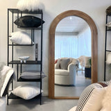Interior Ave - Sierra Arched Step Mirror – Signature Sculptural Oak Wood Statement Piece