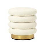 Interior Ave - Roma Round Milan Ottoman / Footstool – Off White