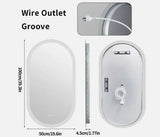 Interior Ave - 50 x 100cm Oval Frameless LED Bathroom Mirror