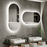 Interior Ave - 50 x 100cm Oval Frameless LED Bathroom Mirror