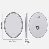 Interior Ave - 50 x 70cm Oval Frameless LED Bathroom Mirror