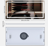 Interior Ave - 80 x 160cm Rectangle Frameless LED Bathroom Mirror – Bluetooth