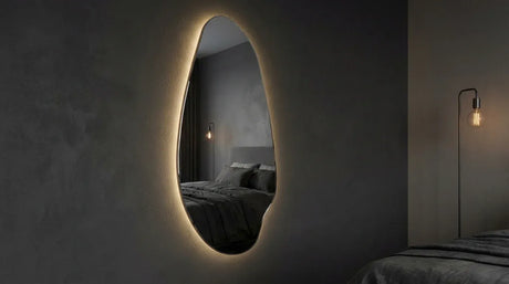 Interior Ave - Jewel Irregular LED Wall Mirror – Backlit Statement Mirror