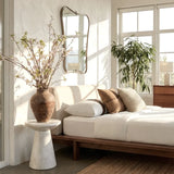Interior Ave - Veneta Stone Side Table - Calacatta Ivory Finish