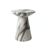 Interior Ave - Veneta Stone Side Table - Panda Marble Finish