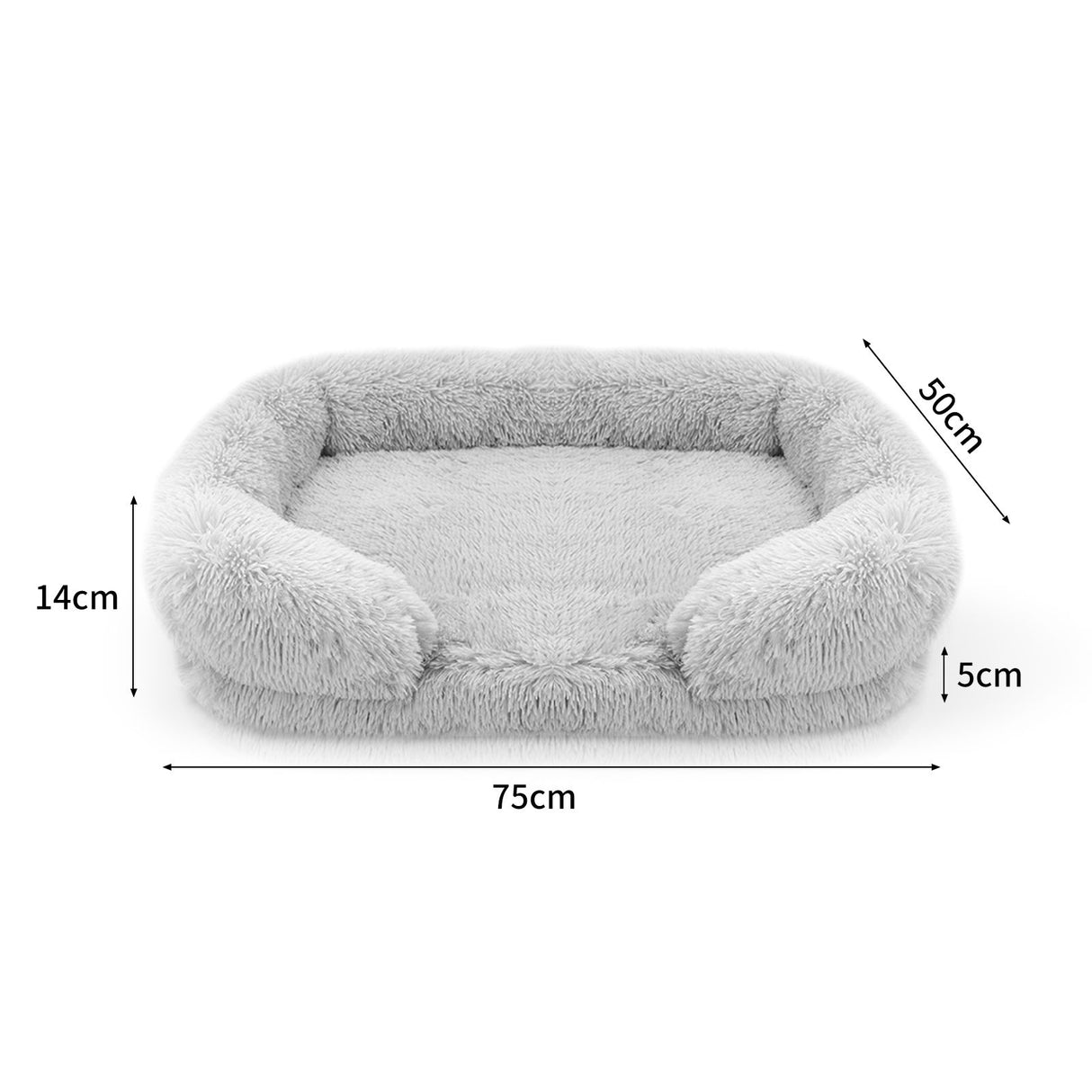 Dog Cat Pet Warm Soft Plush Nest Comfy Kennel Sleeping Calming Bed Memory Foam L