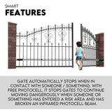 Full Solar Automatic 40W Double Swing Gate Opener Remote Keypad Control