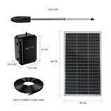 Full Solar Automatic 40W Double Swing Gate Opener Remote Keypad Control