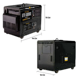 Diesel Generator Single Phase 8.4kw Rated Diesel 6kw 13hp Portable