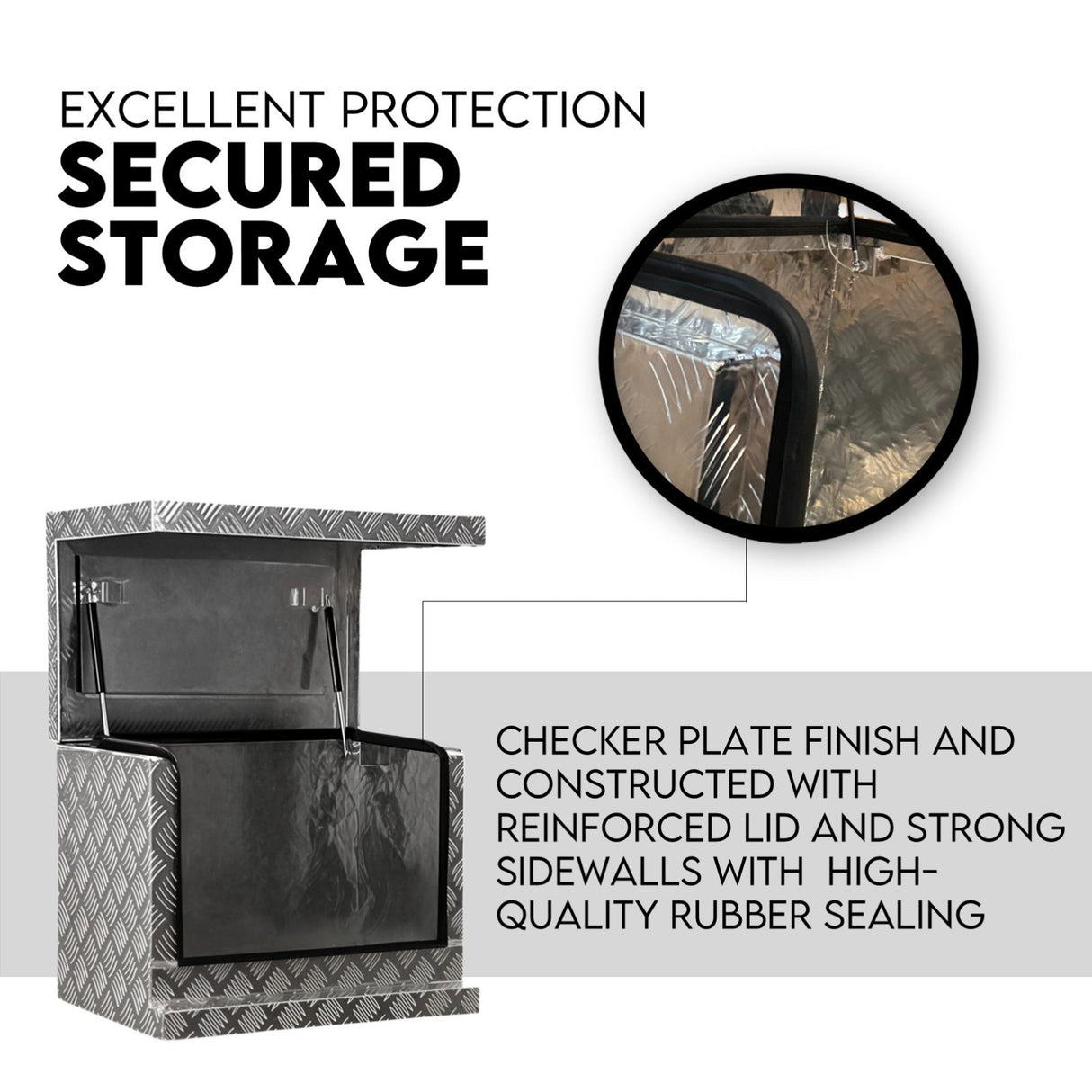 Aluminium Toolbox Ute Tool box Generator Trailer Truck Canopy 615x400x500