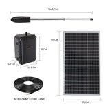 40W Full Solar Powered Automatic Remote Single Swing Gate Opener Battery