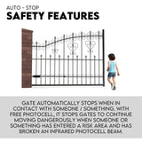 40W Full Solar Powered Automatic Remote Single Swing Gate Opener Battery