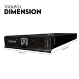 Under Tray Body Tool Box Trundle Drawer 1500 Long UTE Truck ToolBox Black