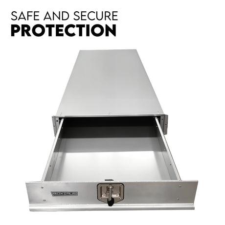 Under Tray Tool Box Trundle Drawer 1500 mm UTE Drawer Dual Extra Cab Toolbox