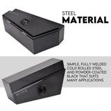 Under Tray Tool Box Underbody Pair Set 750mm Black Steel