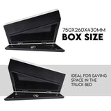 Under Tray Tool Box Underbody Pair Set 750mm Black Steel