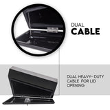 Under Tray Tool Box Underbody Pair Set 750mm Black Steel