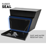 Under Tray Tool Box Underbody Pair Set 600mm Black Aluminium