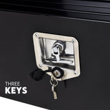 Under Tray Tool Box Underbody Pair Set 600mm Black Aluminium