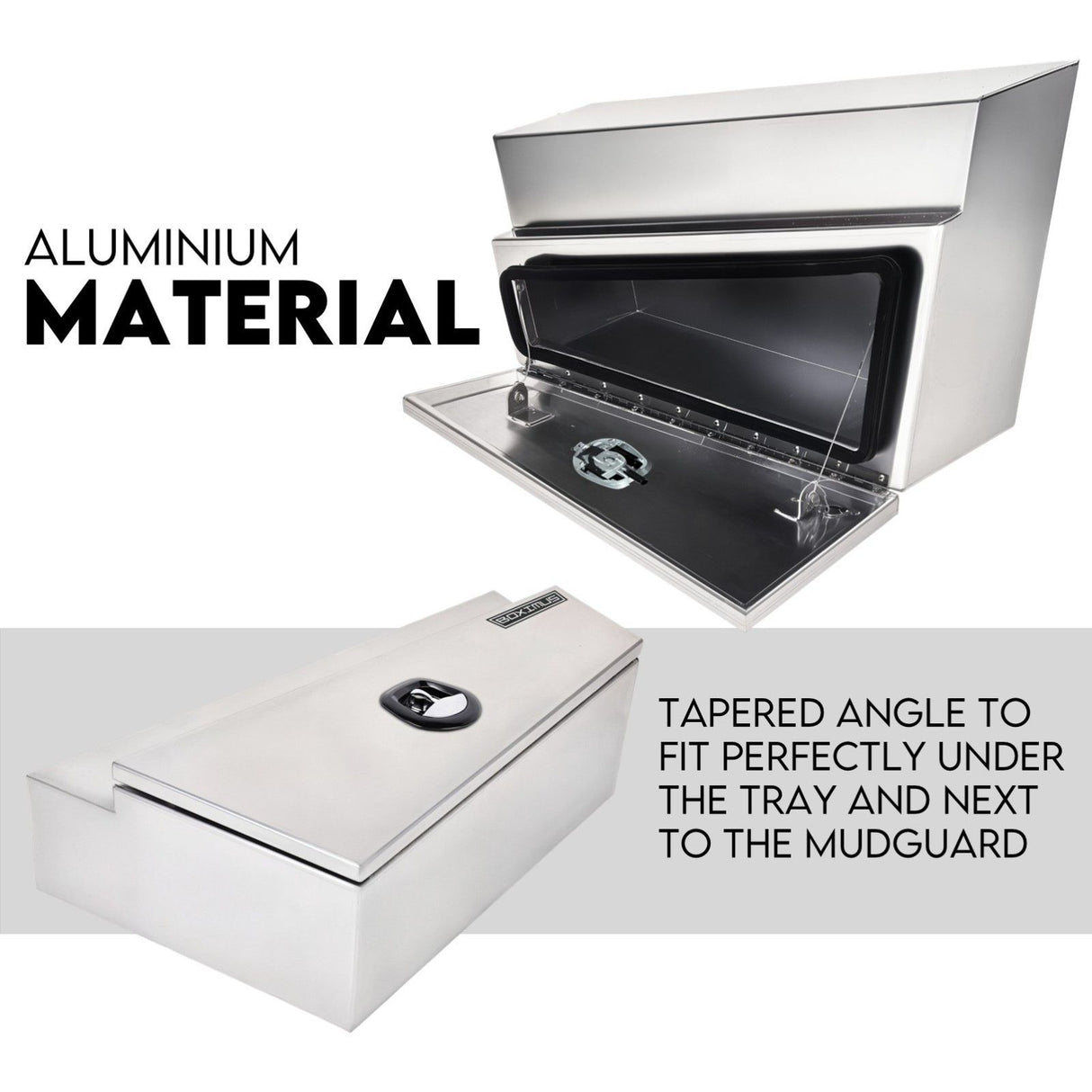 Under Tray Tool Box Underbody Pair Set 750mm Aluminium