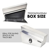 Under Tray Tool Box Underbody Pair Set 750mm Aluminium