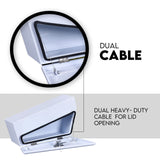 Under Tray Tool Box Underbody Pair Set 750mm White Steel