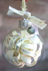 10 x Glass Bauble 8cm Diameter Round Clear with Silver Cap - table or tree centrepice personal memory theme craft gift