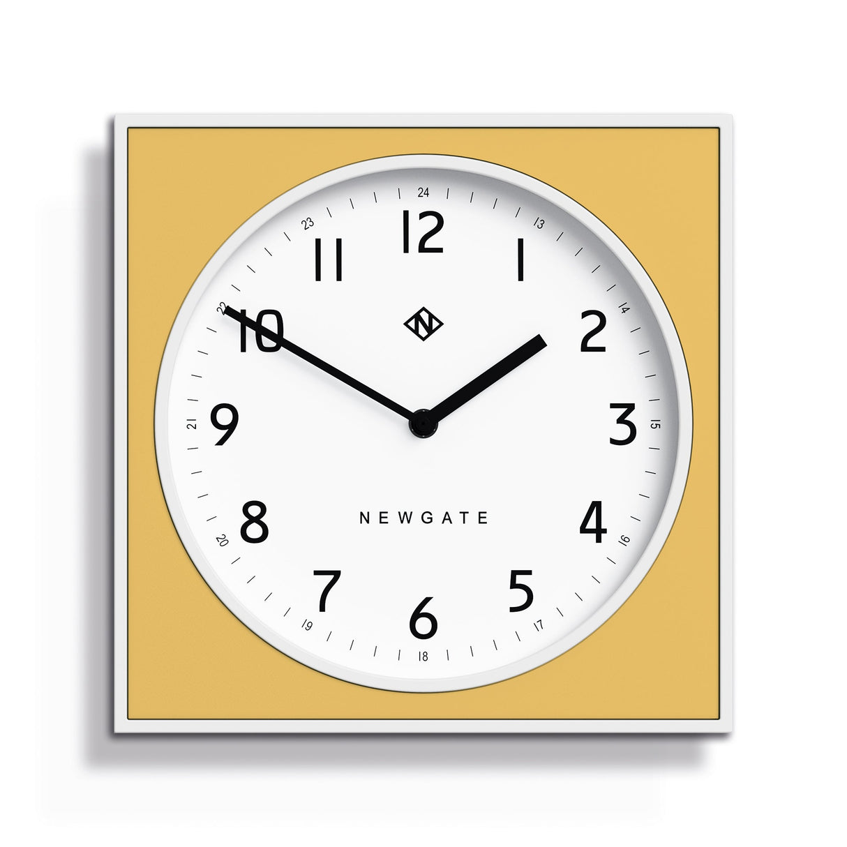 Newgate Burger & Chips Wall Clock Cheeky Yellow