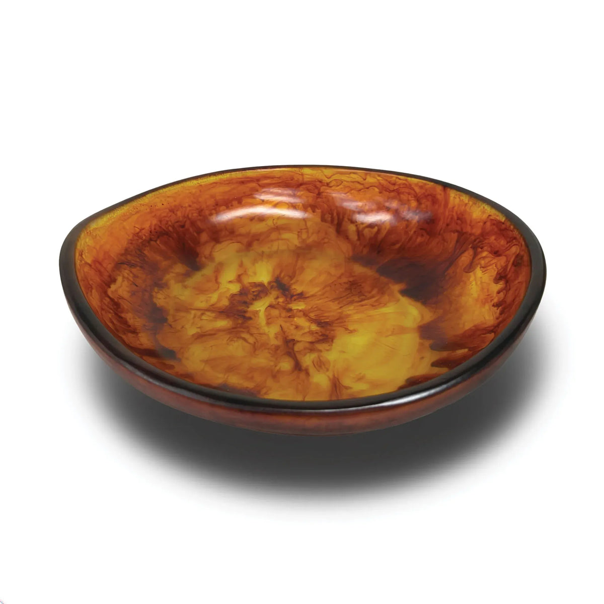 Urban Attitude JADE Medium Bowl Height 8cm highest, 5cm lowest, Width 27cm, Length 28cm - Burnt Amber
