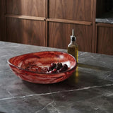 Urban Attitude JADE Medium Bowl Height 8cm highest, 5cm lowest, Width 27cm, Length 28cm - Berry Red