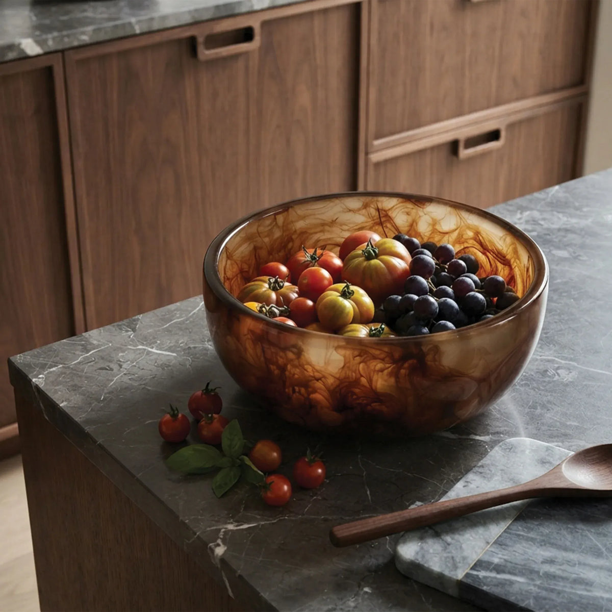 Urban Attitude INDI Medium Bowl Height 12cm, Width 26cm, Length 26cm - Dark Cocoa