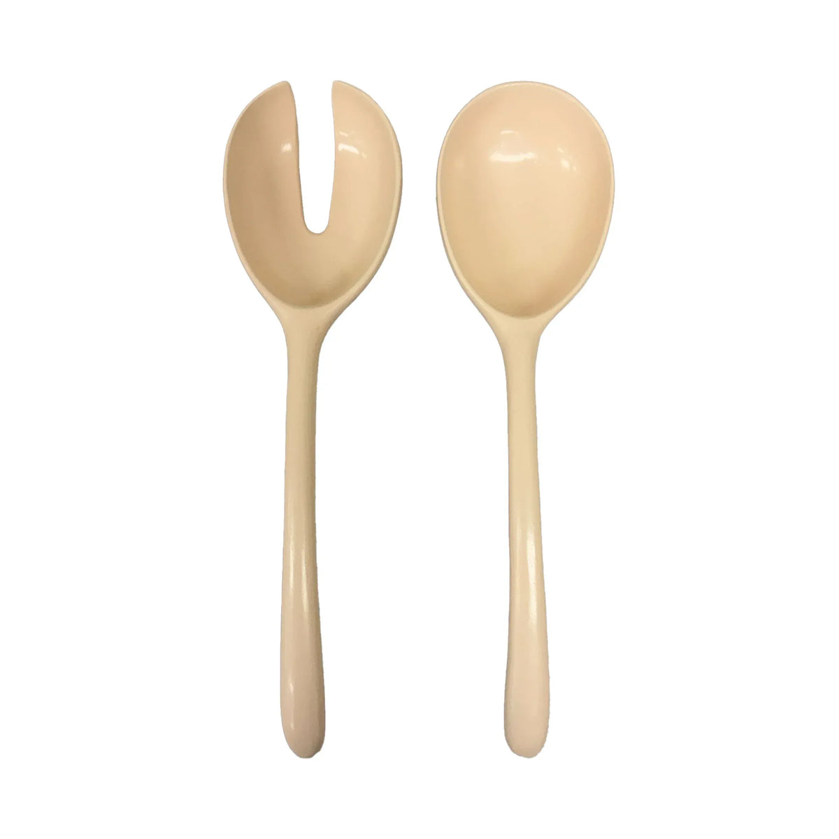Urban Attitude LILA Large Paired Servers Length 30cm, Width 7.5cm (Spoon) - Stone Ivory
