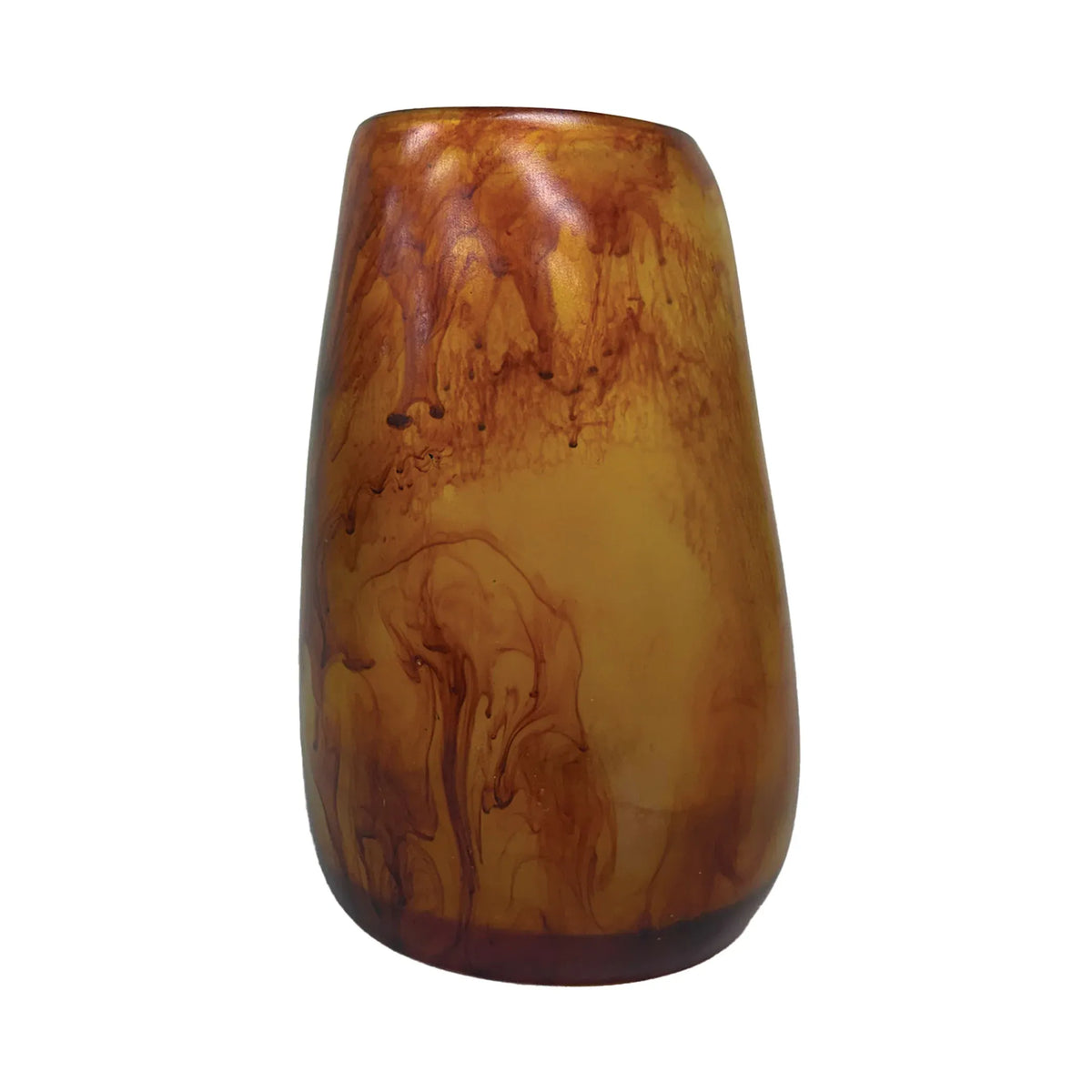 Urban Attitude RACH Large Vase Height 25.5cm, Width 17cm, Opening 6cm x 9cm - Burnt Amber