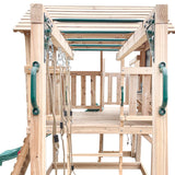 Lifespan Kids Kingston Cubby House Swing Set with 2.2m Green Slide