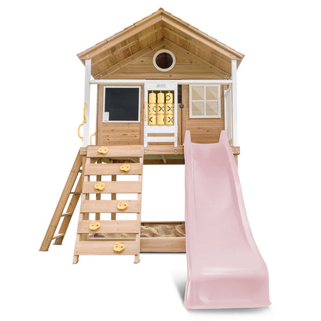 Lifespan Kids Warrigal Cubby House with 2.2m Slide (Pastel Pink)