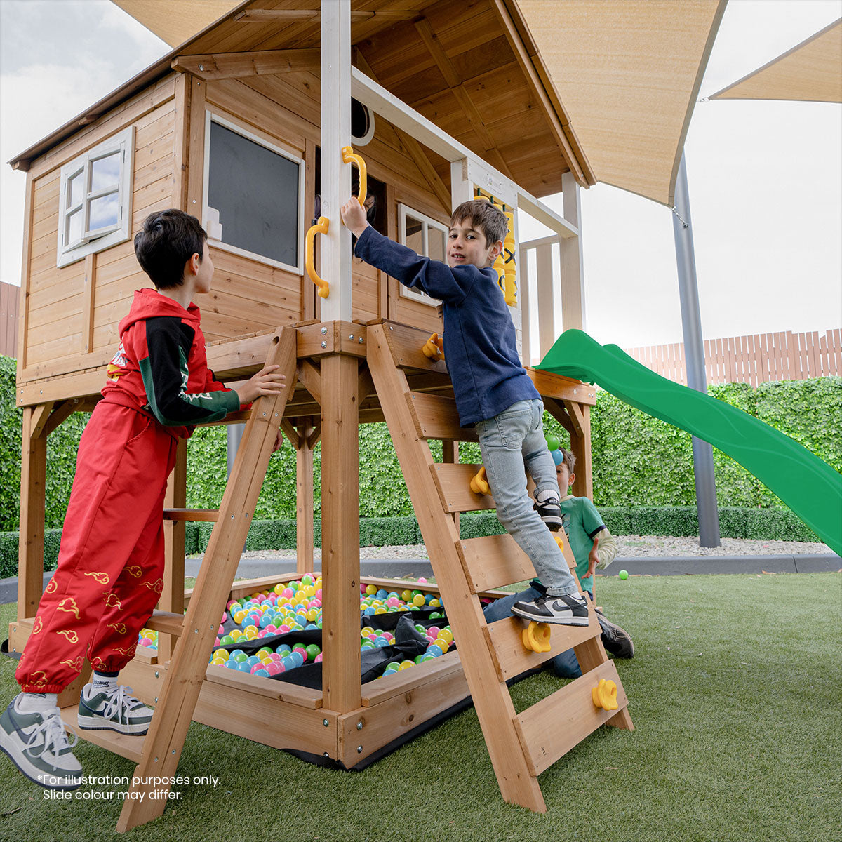 Lifespan Kids Warrigal Cubby House with 2.2m Slide (Pastel Pink)