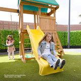 Lifespan Kids Carindale Swing Set & Play Centre with 2.2m Slide (Pastel Green)