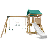 Lifespan Kids Carindale Swing Set & Play Centre with 2.2m Slide (White)