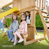 Lifespan Kids Carindale Swing Set & Play Centre with 2.2m Slide (White)