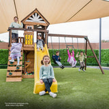 Lifespan Kids Coventry Swing Set & Play Centre with 2.2m Slide (White)