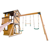Lifespan Kids Darlington Swing Set & Play Centre with 2.2m Slide (Pastel Pink)