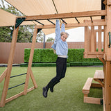 Lifespan Kids Kensington Swing Set, Monkey Bars & Play Centre with 2.2m Slide (Pastel Blue)