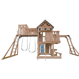 Lifespan Kids Kensington Swing Set, Monkey Bars & Play Centre with 2.2m Slide (Pastel Blue)