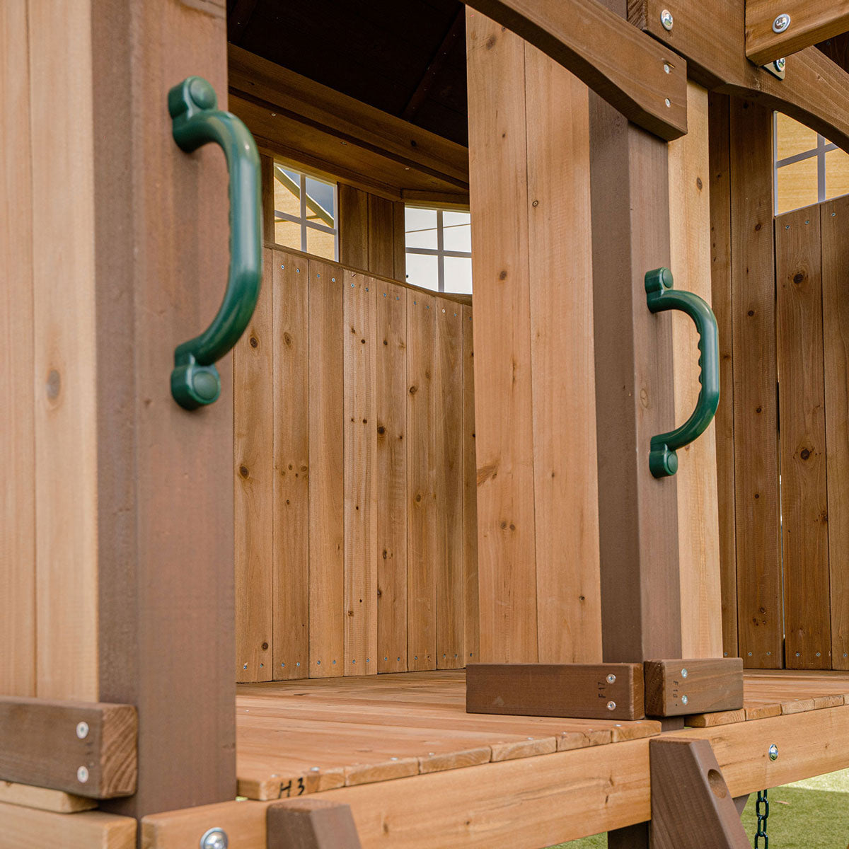 Lifespan Kids Meer Brook Swing Set, Monkey Bars & Play Centre with 2.2m Slide (Pastel Green)