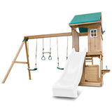 Lifespan Kids Montrose Swing Set & Play Centre with 2.2m Slide (White)