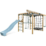 Lifespan Kids Orangutan Monkey Bars Jungle Gym Climbing Frame with 2.2m Slide (Pastel Blue)